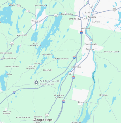 map of Kennebec County, Maine